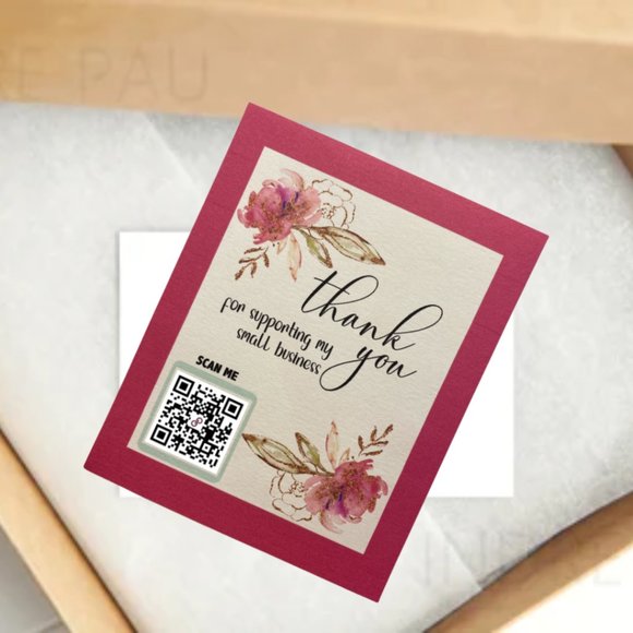 Poshmark Business QR Code Thank You Cards - Branding Customer Thank You Cards - Picture 3 of 8